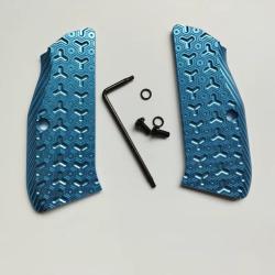 Plaquette CZ 75 SP01 Shadow HexaGrip Pro - Bleu | TXC ARMEMENT