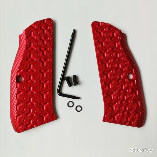 Plaquette CZ 75 SP01 Shadow HexaGrip Pro - Rouge | TXC ARMEMENT