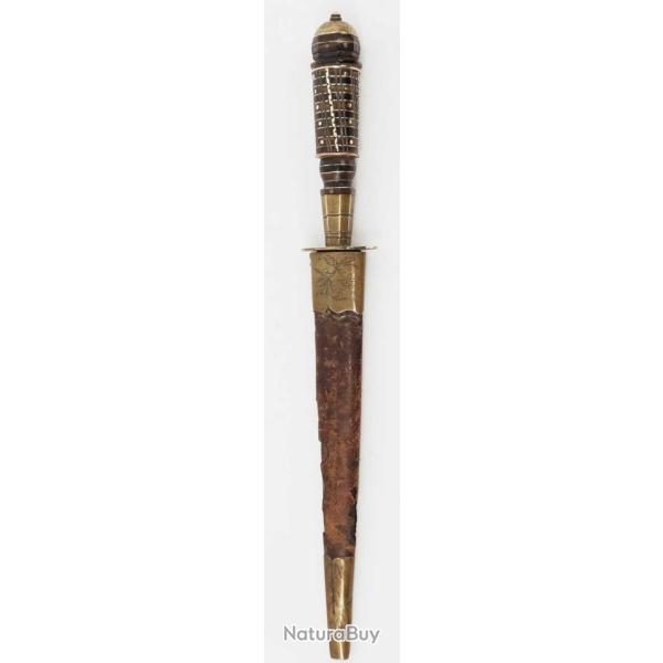 STYLET CORSE ARTISANAL DE LA CASTAGNICCIA LAME TYPIQUE � DOUBLE TRANCHANT XIX�, 30cm