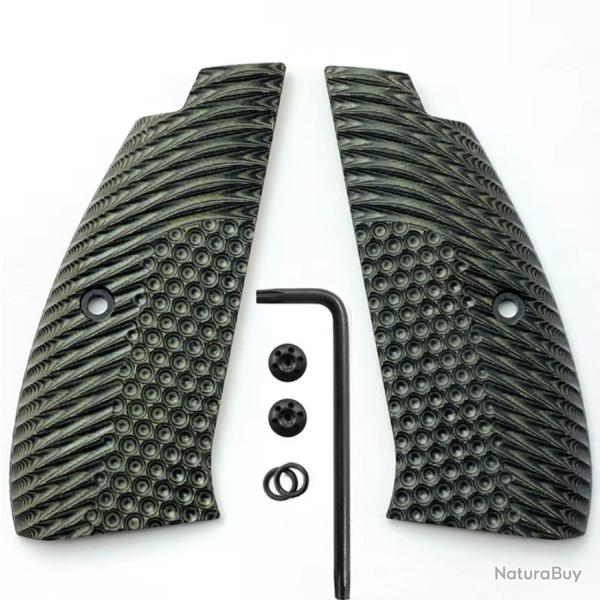 Plaquette CZ Shadow 2 MicroGrip Pro - Vert | TXC Armement