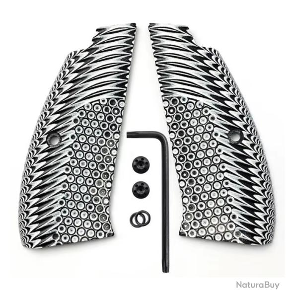 Plaquette CZ Shadow 2 MicroGrip Pro - Blanc | TXC Armement