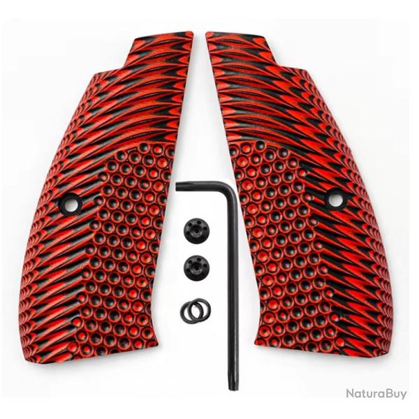 Plaquette CZ 75 MicroGrip Pro - Rouge | TXC Armement