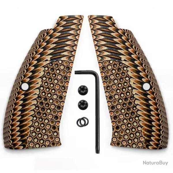 Plaquette CZ 75 MicroGrip Pro - TAN | TXC Armement