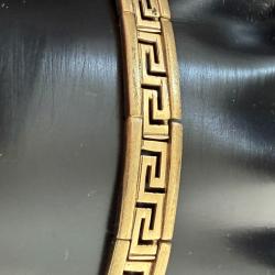 Bracelet en or massif 14 carats - 19,3 cm - cl&eacute; grecque