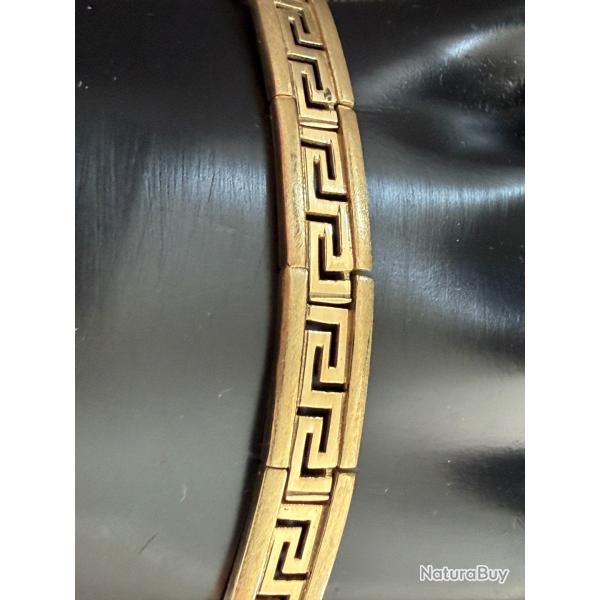 Bracelet en or massif 14 carats - 19,3 cm - cl� grecque
