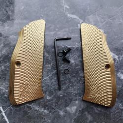 Plaquette CZ Shadow 2 StrikeGrid Gold | TXC ARMEMENT