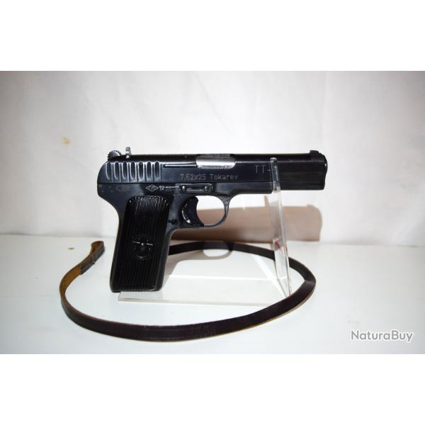 Pistolet semi-automatique TOKAREV TT-33 avec dragonne et son �tuis en cuir - Cal. 7.62x25 Tokarev