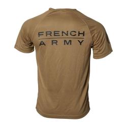 T-SHIRT FRENCH ARMY RESPIRANT COYOTE L