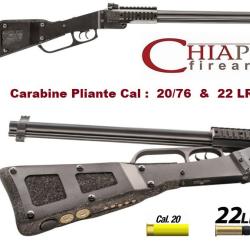 Carabine CHIAPPA   M6  Pliante * Cal : 20/76 & 22 Lr