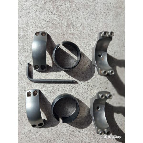 Anneaux de montage Optilock pour Sako et Tikka, en 1 pouce (25,4) Hauteur medium