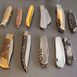 LOT ANCIENS COUTEAUX &agrave; restaurer