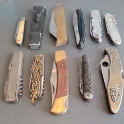 LOT COUTEAUX ANCIENS &agrave; restaurer