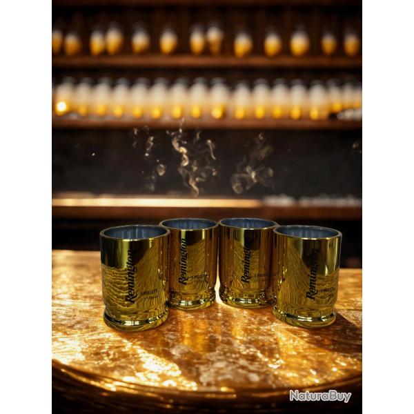4 verres shot remington calibre 50 - 90ml