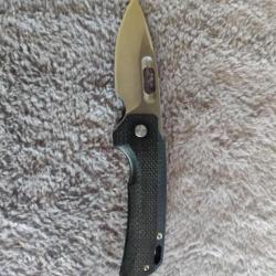 magnifique couteau EDC , acier K110 bohler ,4 syst&egrave;mes d'ouvertures ! Micarta