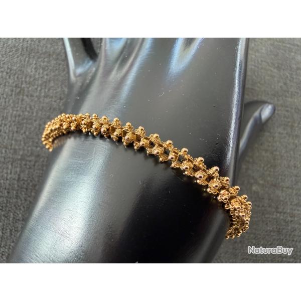 Bracelet or 18 carats - maille ancienne - 18,3 cm