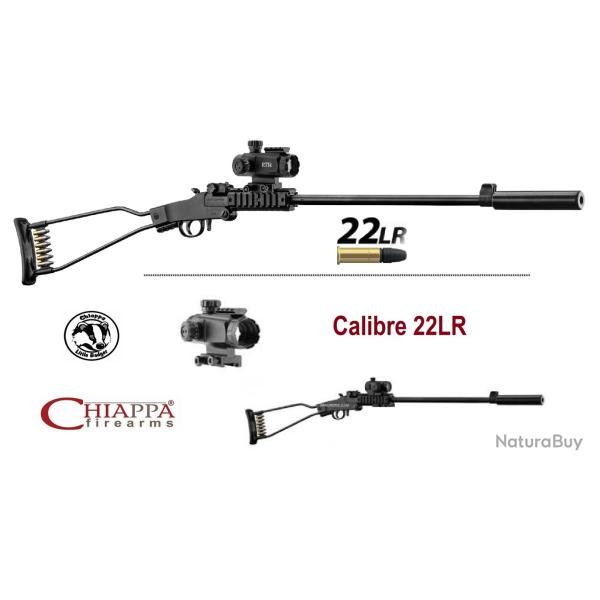 Pack Carabine Chiappa Little Badger pliante Cal  22 LR mono-coup