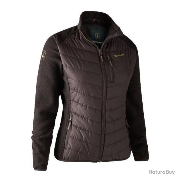Veste Doudoune avec tricot Lady Caroline marron DEERHUNTER DESTOCKAGE -60%