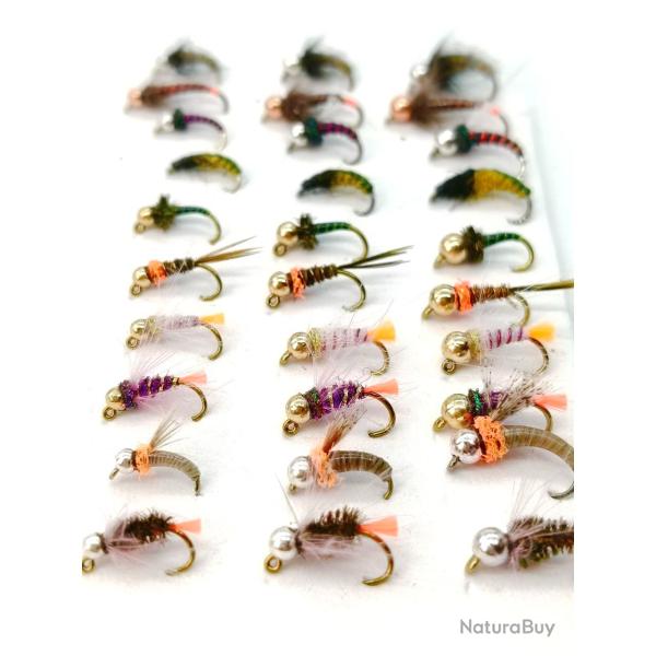 Lot de 30 Nymphes "S�lection Progressive" - Hame�ons #12-16 (Avec Ardillon)