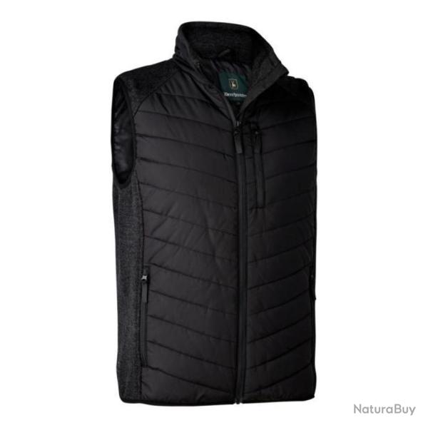 DESTOCKAGE HIVER Gilet Doudoune Moor noir avec tricot DEERHUNTER-60%