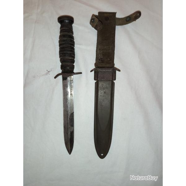 Couteau US M3 CASE WWII 1943 + Fourreau USM8 d'origine - Authentique