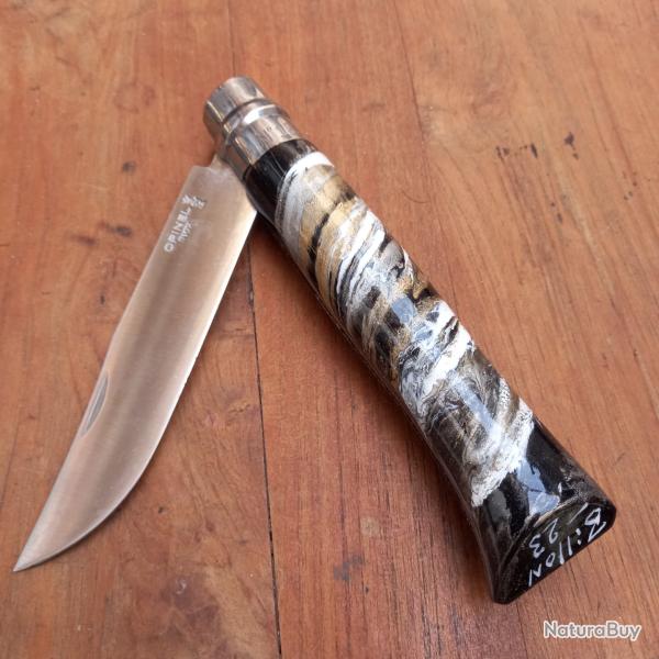 Couteau OPINEL N12 INOX Customis� par BILLON 2023 Manche en Bois peint