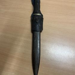 Ancienne ba&iuml;onnette allemande m&ecirc;me num&eacute;ro compl&egrave;te ww2