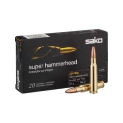 Munitions SAKO calibre 308 Win Super Hammerhead Softpoint 180gr - 11.7g x20