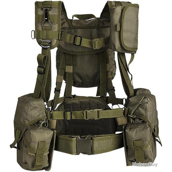 Ensemble Gilet Tactique MOLLE Complet Syst�me de Portage Modulaire Nylon Terrain Tir Outdoor Vert