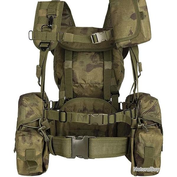 Ensemble Gilet Tactique MOLLE Complet Syst�me de Portage Modulaire Nylon Terrain Tir Outdoor Camo