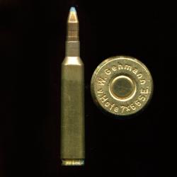 7 x 66 vom Hofe - marquage :  W. Gehmann v.Hofe 7x66 S. E. - balle cuivre &agrave; ceinture et pte plomb