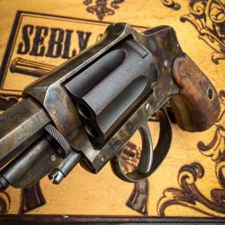 REVOLVER POCKET A PONTET cal. 6mm - poin&ccedil;on PV - 6 coups - BEAU JASPAGE