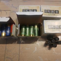 Lot de 125 cartouches cal 12  acier jaktia et fob