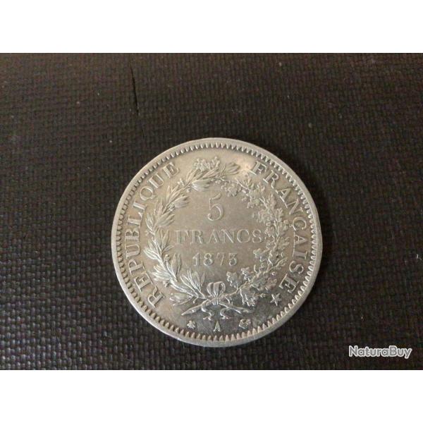1 pieces de 5 francs hercule ARGENT de 1873 A
