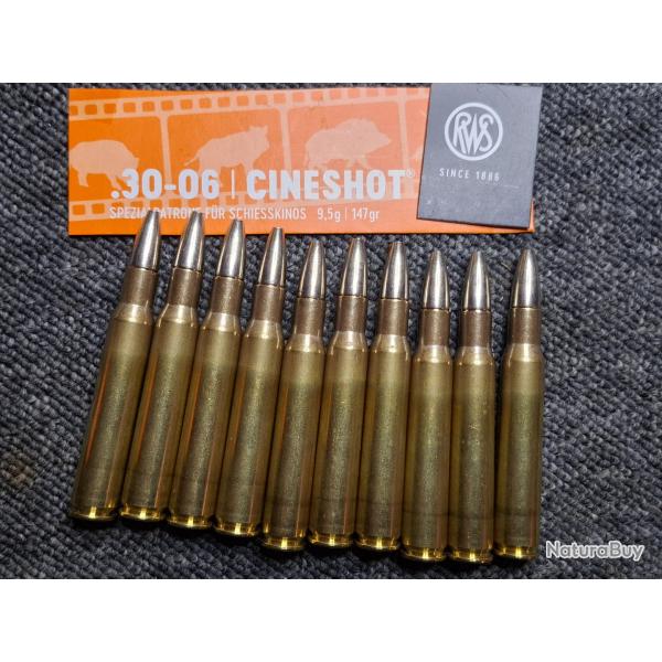 CINESHOT - 30.06 , 9.5g 147gr, Sachet de 10 munitions .
