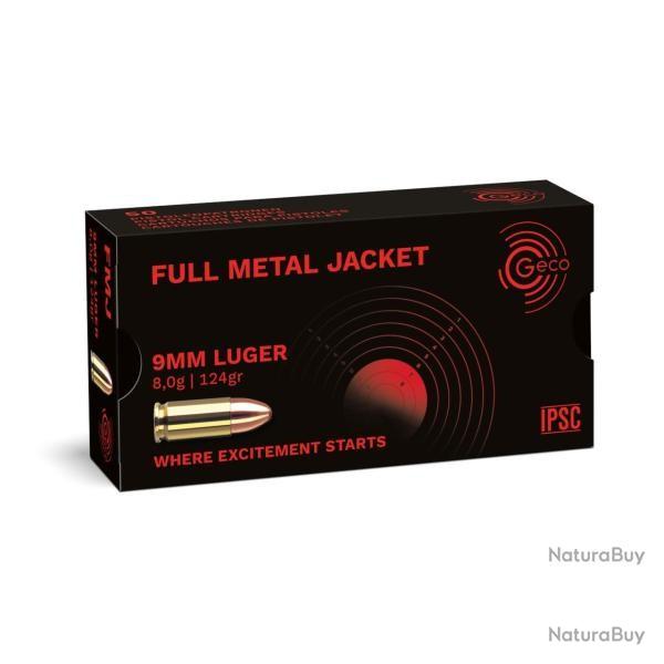 1000 munitions geco 9mm 124gr FMJ