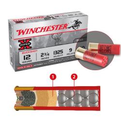 CARTOUCHES WINCHESTER CHEVROTINE Cal.12/70 9gr x5