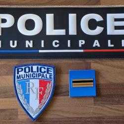 Lot de 3 &eacute;cussons Police Municipale