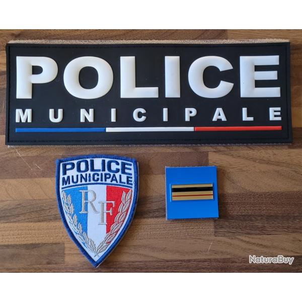 Lot de 3 �cussons Police Municipale