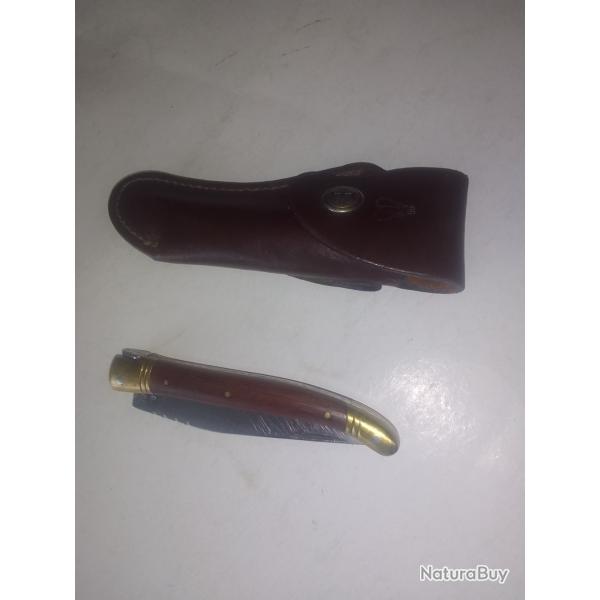 V�ritable Couteau laguiole acier 440 avec pochette