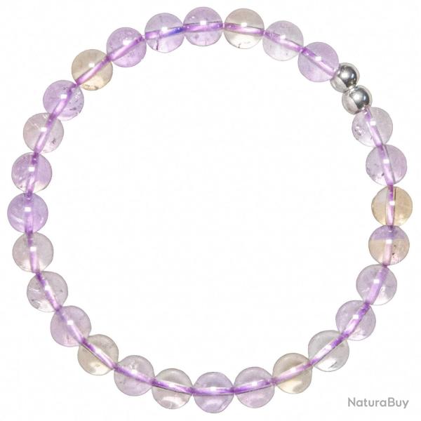 Bracelet en am�trine - Perles rondes 6 mm