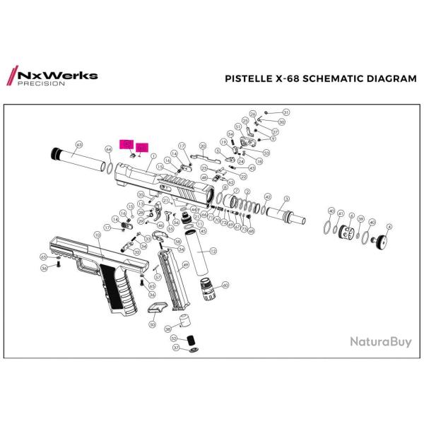 Front sight Original 47 61 - Pistelle X68 - NX Werks