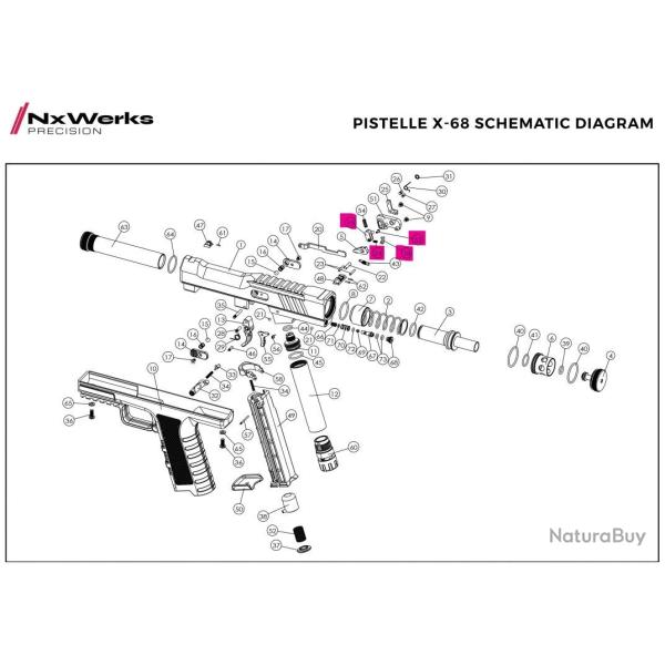 Hook set Original 18192453 - Pistelle X68 - NX Werks