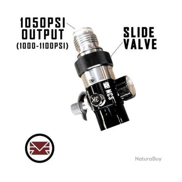 Regulateur Max2 - Input 3000 Psi - Output 1050 Psi + on off slide - MCS