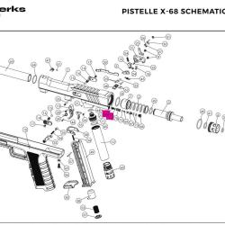 Regulator Cap Back + Oring Original - Pistelle X68 - NX Werks
