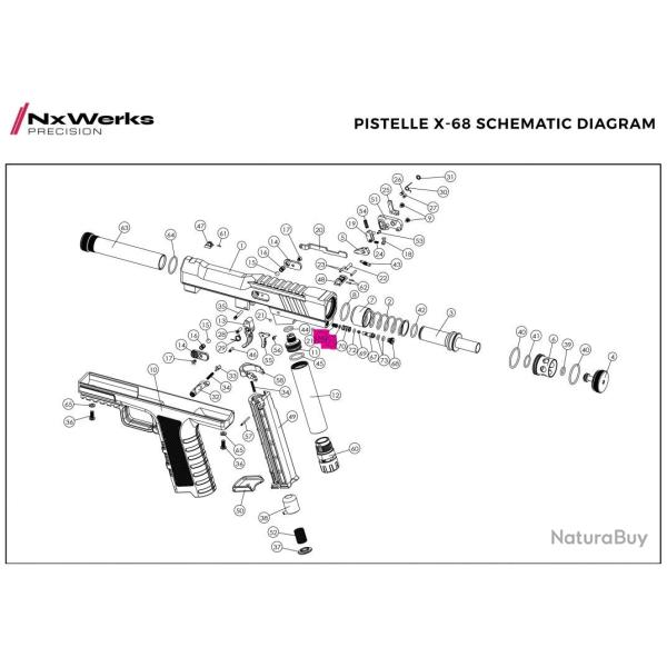 Regulator Cap Back + Oring Original - Pistelle X68 - NX Werks