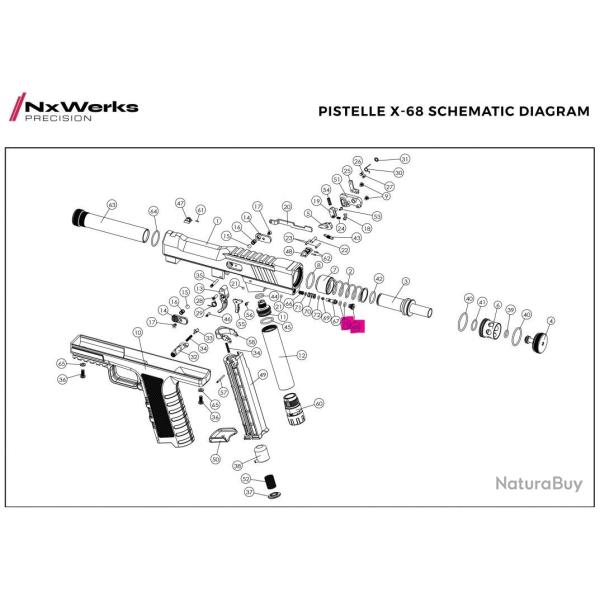 Regulator Front Screw + Oring Original - Pistelle X68 - NX Werks