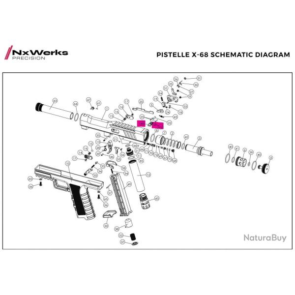 Rear sight Original 48 62 - Pistelle X68 - NX Werks