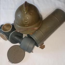 D&eacute;fense Passive 1940 casque et masque anti gaz WW2