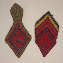 Insignes tissu 64&egrave;me R&eacute;giment d'Artillerie d'Afrique