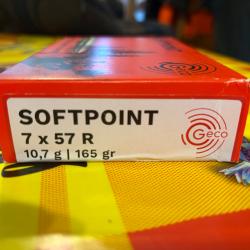 1 bo&icirc;te de balles  GECO 7x57R Softpoint 165 gr